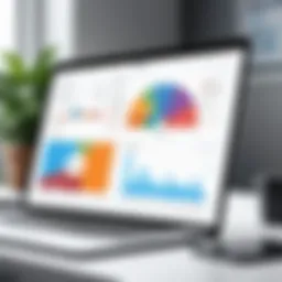 Dashboard of practice management software showcasing key metrics