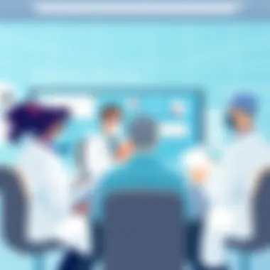 Veterinary professionals engaged in collaborative training session