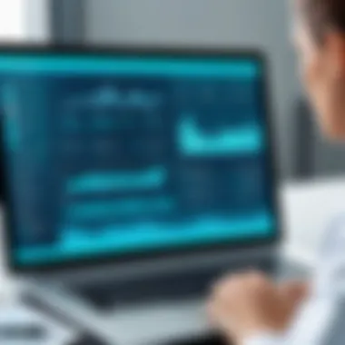 Visualizing Patient Data Analytics An illustration of EHR software interface showing patient data analytics.