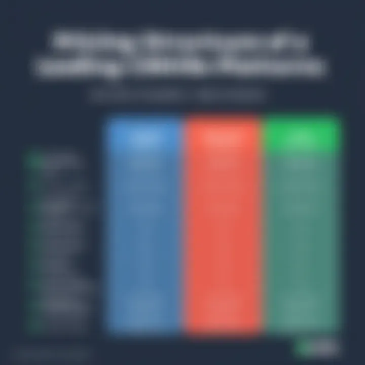 Comparison chart of pricing structures for different CRM solutions