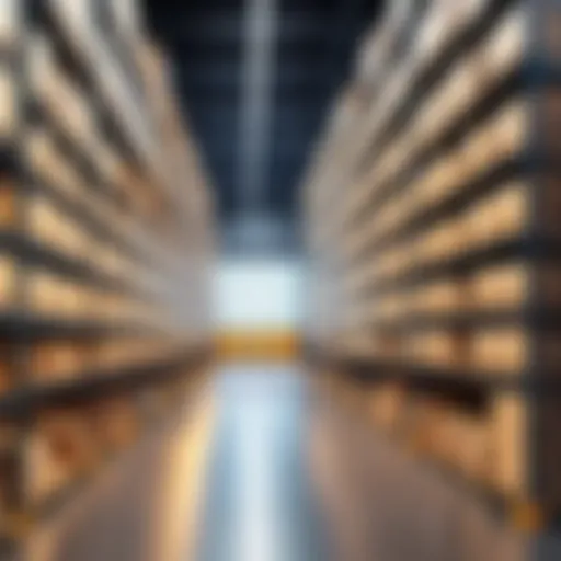 A modern warehouse showcasing advanced inventory management technology