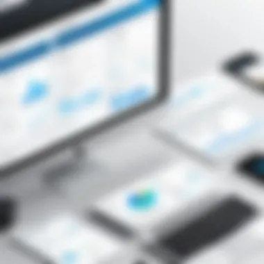 Infographic showcasing lease management software features.