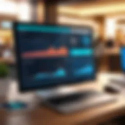 A sophisticated dashboard showcasing mall management analytics and metrics