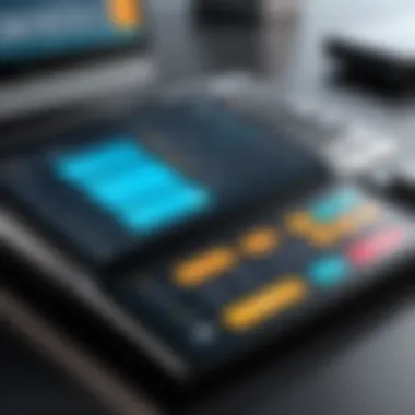 Visual Representation of POS System Interface Modern POS system interface showcasing product selection