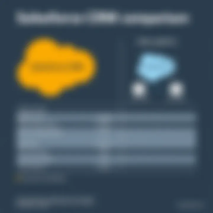 Chart comparing Salesforce CRM with other CRM platforms