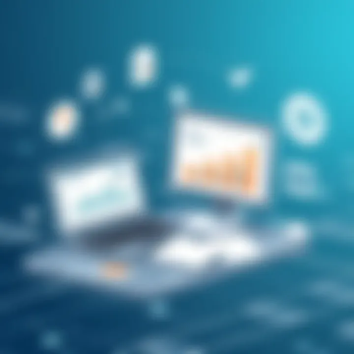 Technology Integration in Financial Management Conceptual image showcasing integration of technology in finance