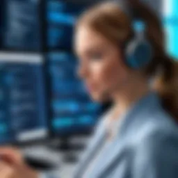 Visual representation of customer support software interfaces
