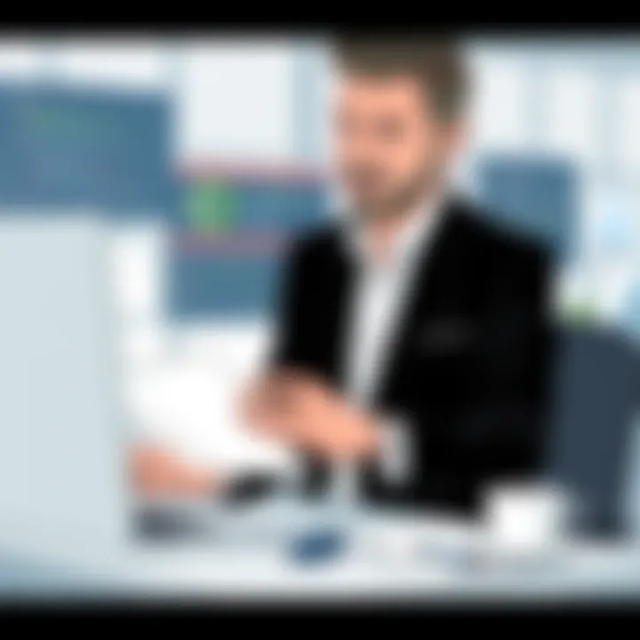 Professional using dictation software in a work environment