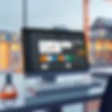 Modern construction software interface showcasing project management tools