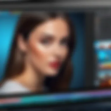 Photo Editing Features in Action An artistic depiction showcasing various photo editing features