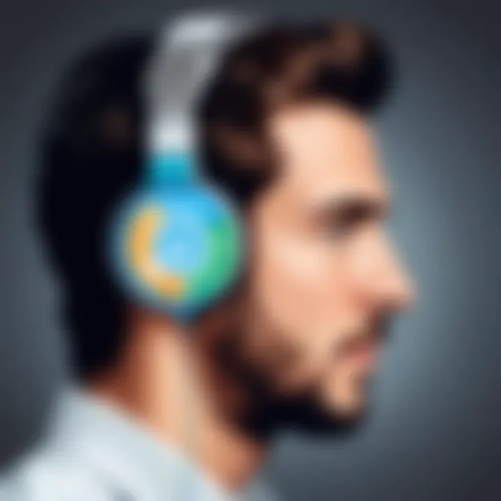 Conceptual graphic representing data insights through social media listening