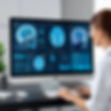Virtual Consultation Interface Virtual consultation interface showcasing a healthcare provider engaging with a patient remotely.