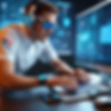 Technology in Fundraising A futuristic concept image representing technology in fundraising