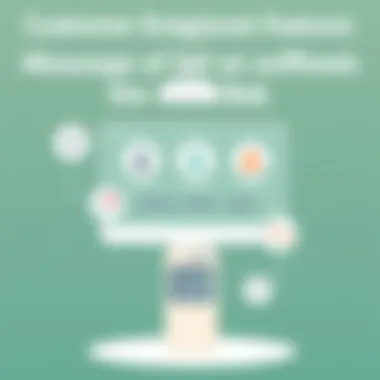 Customer Engagement Features Visual representation of customer management and feedback tools in software