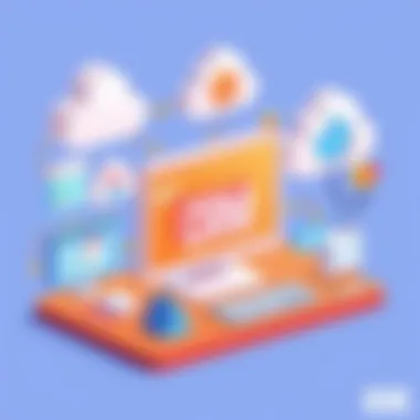 Illustration showcasing CRM systems connected through Zapier