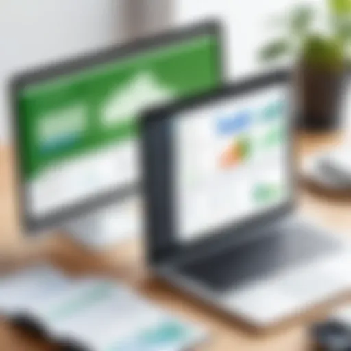 Visual representation of QuickBooks Online interface