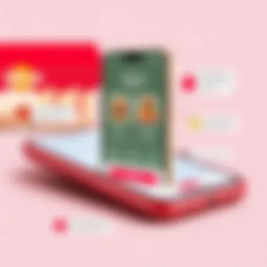 A visual representation of the ordering features within the app