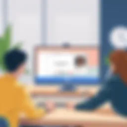 Showcasing the interface of Google Meet during a virtual meeting