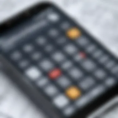 User interface of a construction calculator app on an Android device