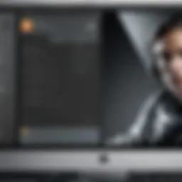 User interface of Lightroom showcasing editing tools