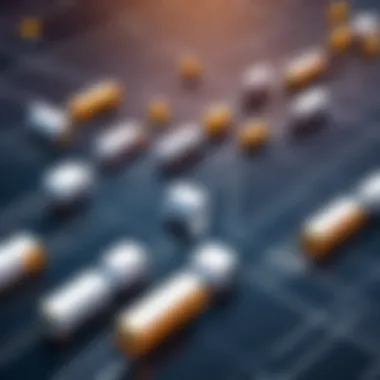 Optimized Logistics Network Diagram illustrating logistics network efficiency