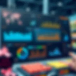 Detailed dashboard view showcasing supermarket financial metrics