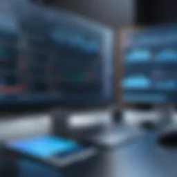 Illustration of diverse software interfaces used in collaboration