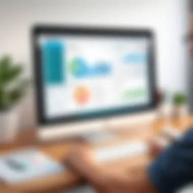 Quicken Dashboard: Streamlining Invoicing A visual representation of Quicken software's dashboard highlighting invoicing features