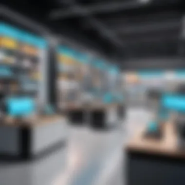 Streamlined Retail Operations Visual representation of retail operations streamlined by software