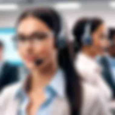 Training session for call center agents using Salesforce