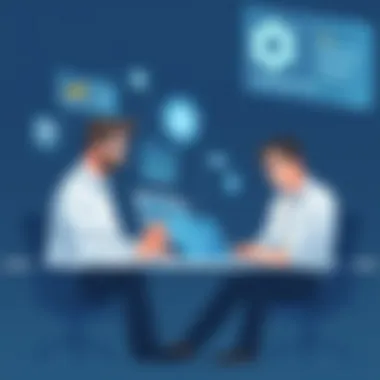 Industry Analysis of Software Solutions Industry professionals analyzing software solutions