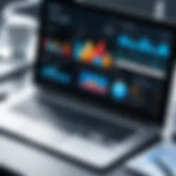 A digital dashboard displaying healthcare metrics