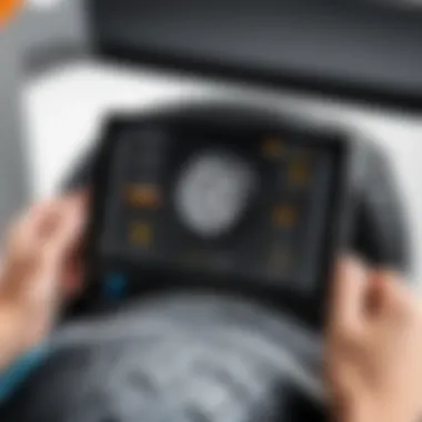 User-Friendly Interface for Enhanced Experience User-friendly interface of tire store software on a tablet