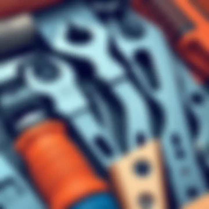 Craftsmanship in Toolbox Tools Close-up of quality tools showcasing craftsmanship