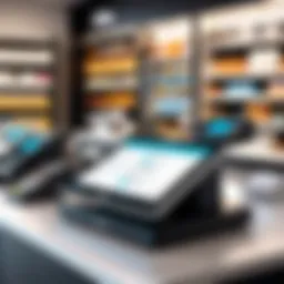A sophisticated retail environment showcasing a cutting-edge POS system