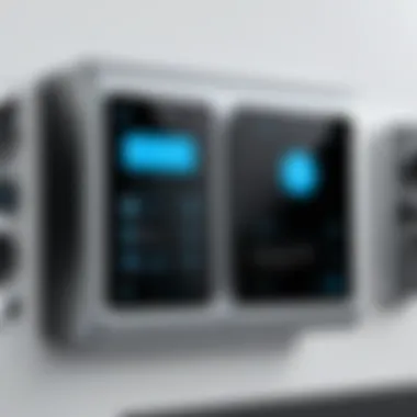 Intercom Integration with Modern Technology Illustration of intercom integration with modern technology