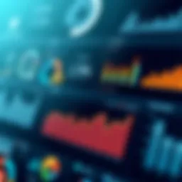 A sophisticated dashboard showing LMS analytics and user engagement metrics