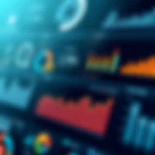 A sophisticated dashboard showing LMS analytics and user engagement metrics