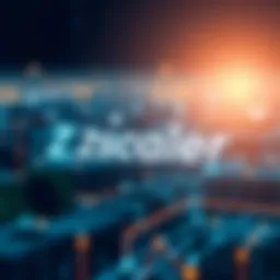 Zscaler logo representation in a digital landscape